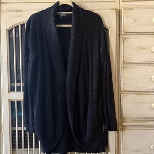 Women's Barefoot Dreams Black Open Front Sweater